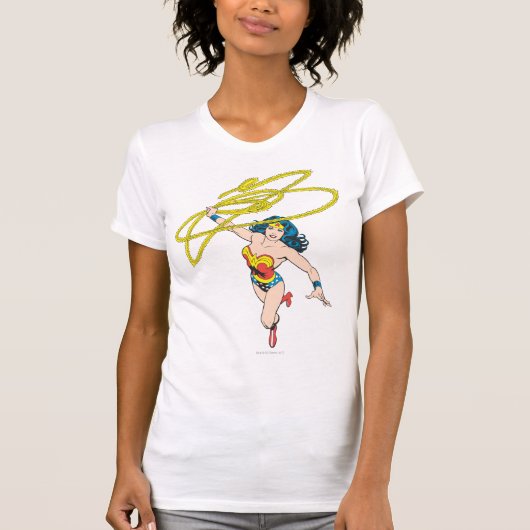 Wonder Woman Holds Lasso 2 T-shirt (Voorkant)