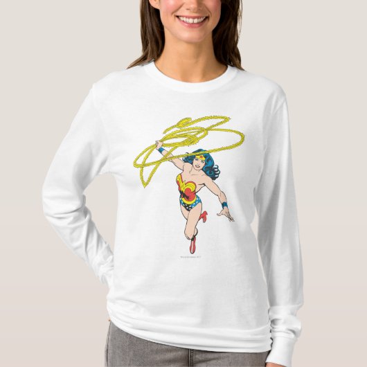 Wonder Woman Holds Lasso 2 T-shirt (Voorkant)