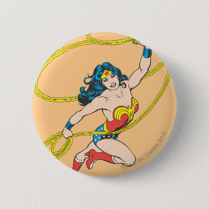 Wonder Woman Holds Lasso 3 Ronde Button 5,7 Cm