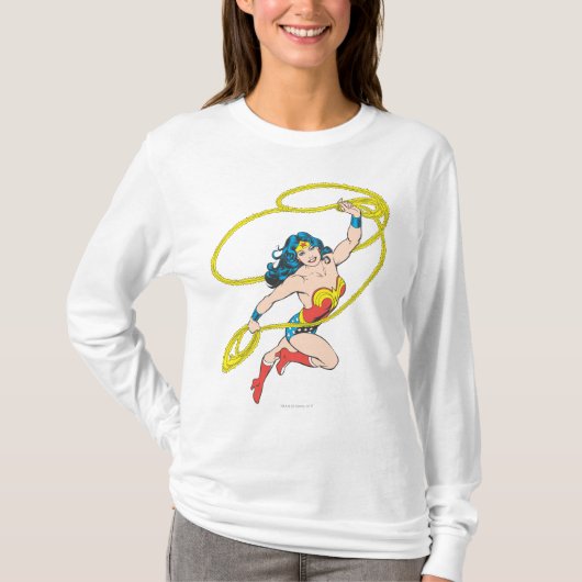 Wonder Woman Holds Lasso 3 T-shirt (Voorkant)