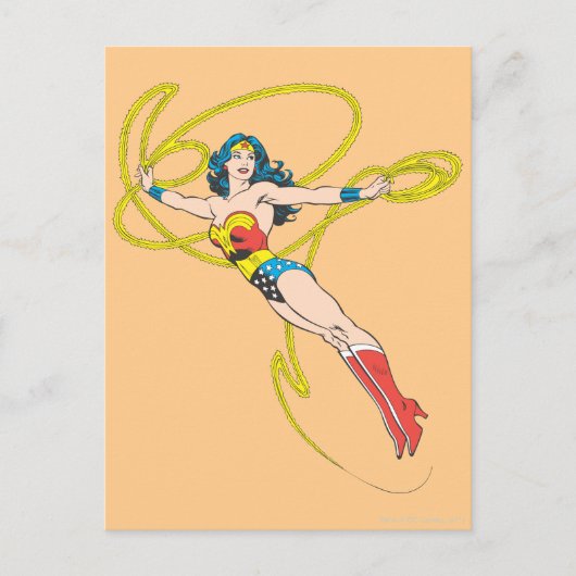 Wonder Woman Holds Lasso 4 Briefkaart (Voorkant)