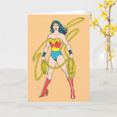 Wonder Woman Holds Lasso 5 Kaart (Gele Bloem)