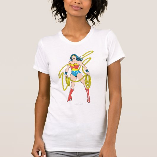 Wonder Woman Holds Lasso 5 T-shirt (Voorkant)