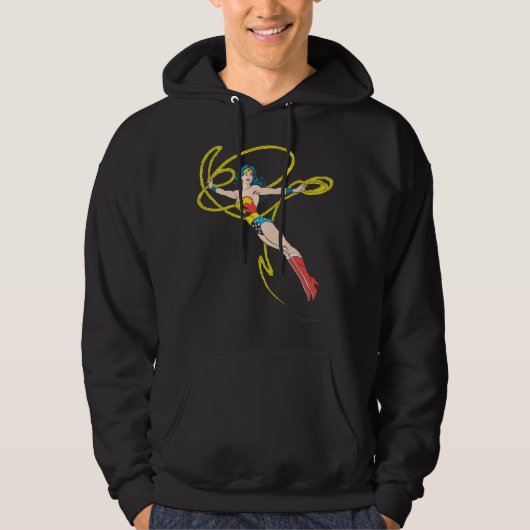 Wonder Woman Holds Lasso Hoodie (Voorkant)