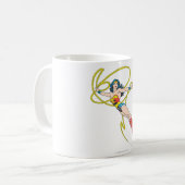 Wonder Woman Holds Lasso Koffiemok (Voorkant links)