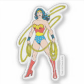 Wonder Woman Holds Lasso Sticker (Voorkant)