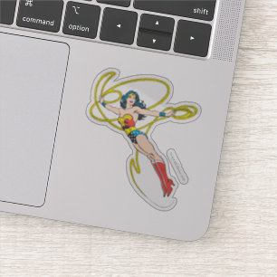 Wonder Woman Holds Lasso Sticker