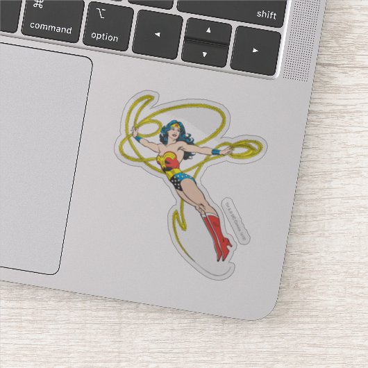 Wonder Woman Holds Lasso Sticker (Detail)