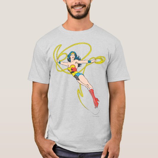 Wonder Woman Holds Lasso T-shirt (Voorkant)