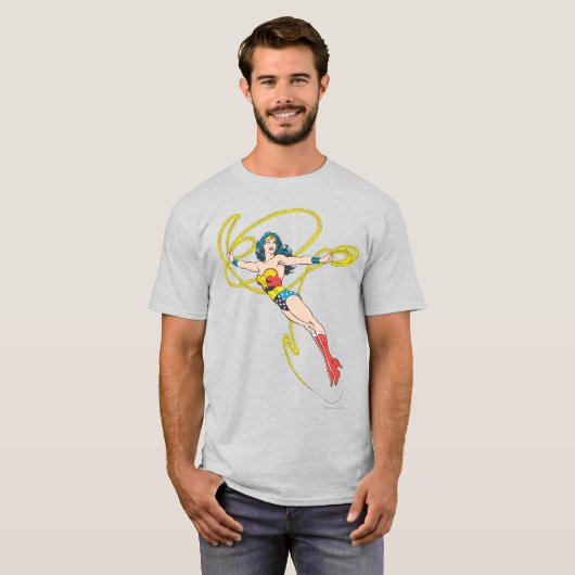 Wonder Woman Holds Lasso T-shirt (Voorkant volledig)