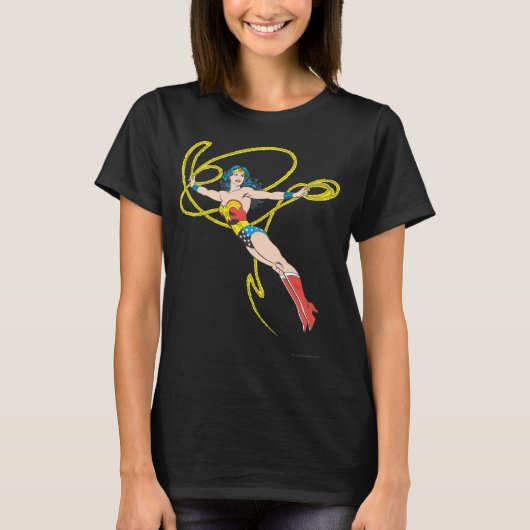 Wonder Woman Holds Lasso T-shirt (Voorkant)