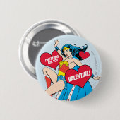 Wonder Woman | Ik val voor je Valentijn Ronde Button 5,7 Cm (Voorkant /achterkant)