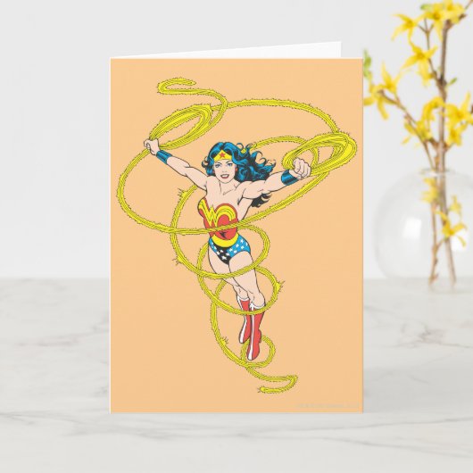 Wonder Woman in Lasso Kaart (Gele Bloem)