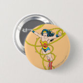 Wonder Woman in Lasso Ronde Button 5,7 Cm (Voorkant /achterkant)