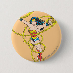 Wonder Woman in Lasso Ronde Button 5,7 Cm