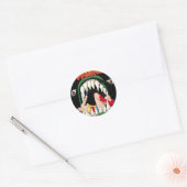 Wonder Woman Jaws Ronde Sticker (Envelop)