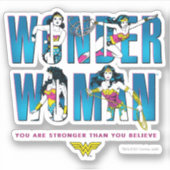 Wonder Woman: "Je bent sterker dan je gelooft" Sticker (Voorkant)