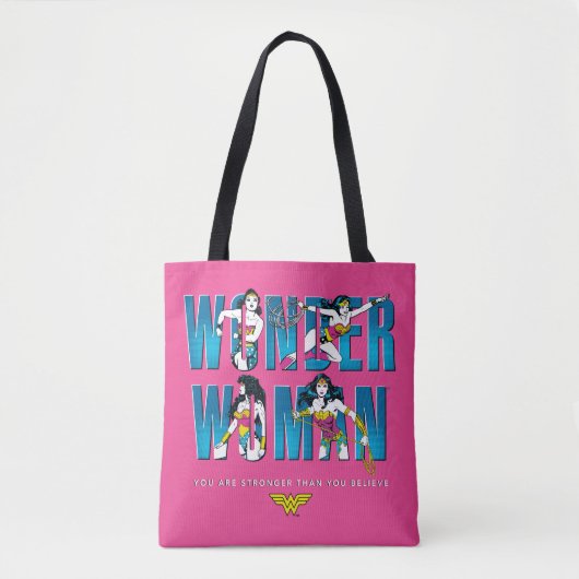 Wonder Woman: "Je bent sterker dan je gelooft" Tote Bag (Voorkant)