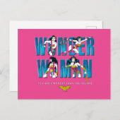 Wonder Woman: "Je bent sterker dan je gelooft" Uitnodiging Briefkaart (Voorkant / Achterkant)