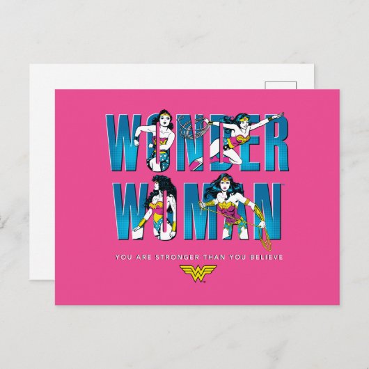 Wonder Woman: "Je bent sterker dan je gelooft" Uitnodiging Briefkaart (Voorkant / Achterkant)