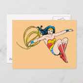 Wonder Woman Jumping Briefkaart (Voorkant / Achterkant)