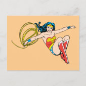 Wonder Woman Jumping Briefkaart (Voorkant)