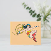Wonder Woman Jumping Briefkaart (Staand voorkant)