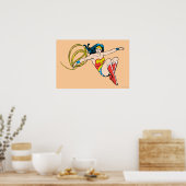Wonder Woman Jumping Poster (Keuken)