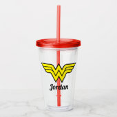 Wonder Woman | Klassieke Logo Acryl Drinkbeker (Voorkant)