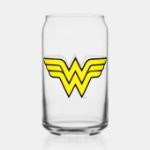 Wonder Woman | Klassieke Logo Blikvorm Glas (Achterkant)