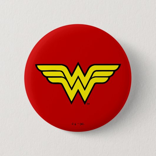 Wonder Woman | Klassieke Logo Ronde Button 5,7 Cm (Voorkant)