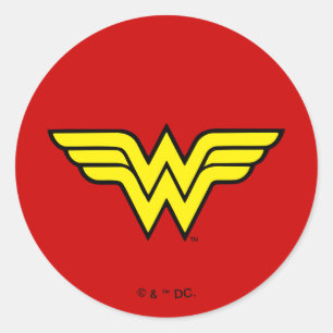 Wonder Woman   Klassieke Logo Ronde Sticker