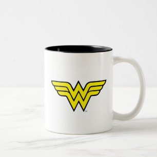 Wonder Woman   Klassieke Logo Tweekleurige Koffiemok