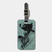 Wonder Woman Landing Foliage Graphic Bagagelabel (Voorkant verticaal)