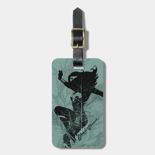 Wonder Woman Landing Foliage Graphic Bagagelabel (Voorkant verticaal)