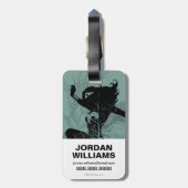 Wonder Woman Landing Foliage Graphic Bagagelabel (Achterkant verticaal)