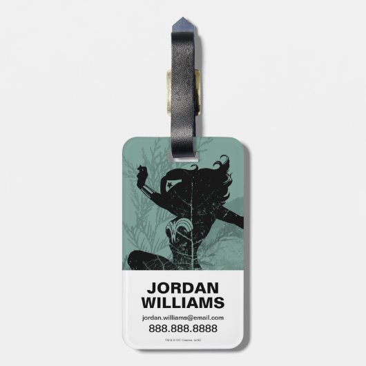 Wonder Woman Landing Foliage Graphic Bagagelabel (Achterkant verticaal)