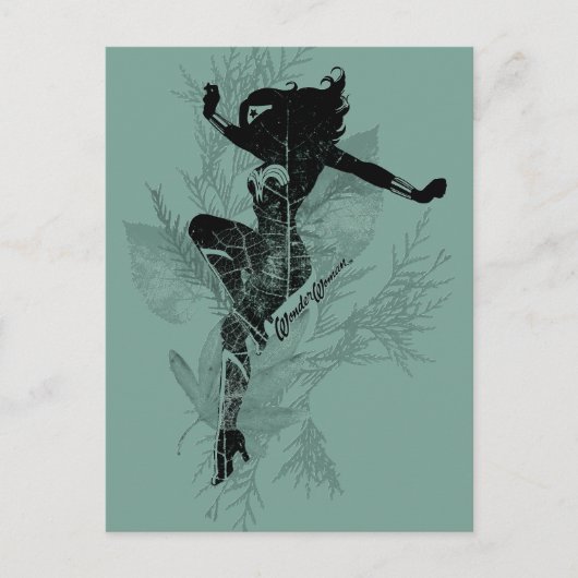 Wonder Woman Landing Foliage Graphic Briefkaart (Voorkant)