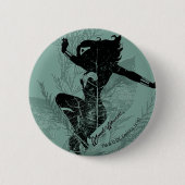 Wonder Woman Landing Foliage Graphic Ronde Button 5,7 Cm (Voorkant)