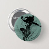 Wonder Woman Landing Foliage Graphic Ronde Button 5,7 Cm (Voorkant /achterkant)