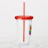 Wonder Woman Layered Rainbow-Logo Acryl Drinkbeker (Rechts)