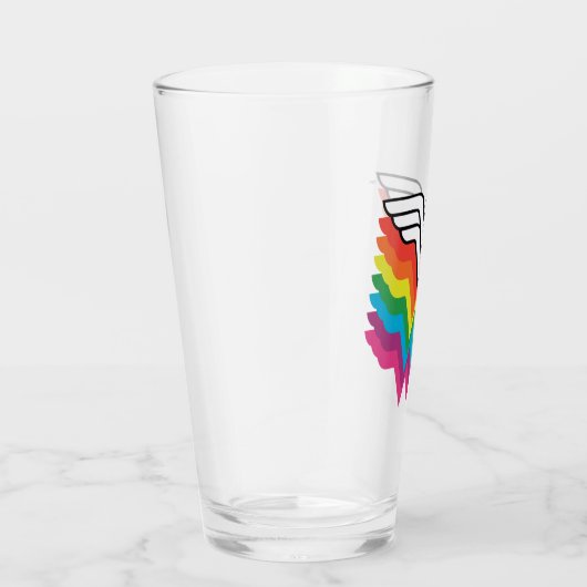 Wonder Woman Layered Rainbow-Logo Glas (Rechts)