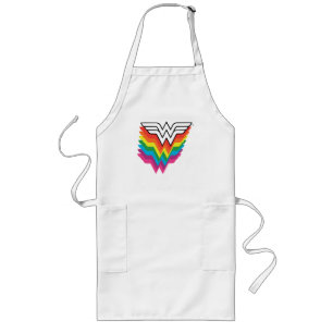Wonder Woman Layered Rainbow-Logo Lang Schort