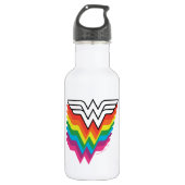 Wonder Woman Layered Rainbow-Logo Waterfles (Voorkant)