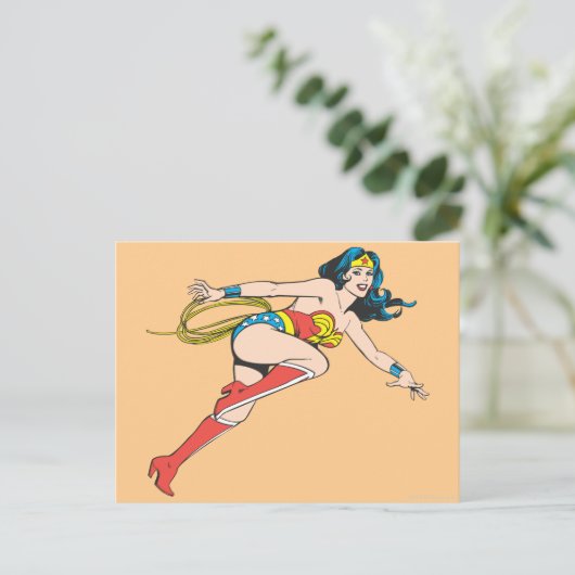 Wonder Woman Leap Right Briefkaart (Staand voorkant)