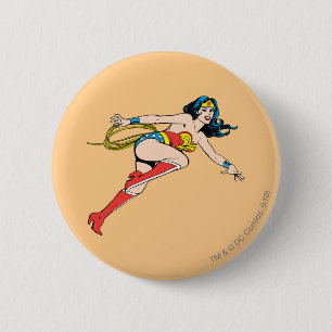 Wonder Woman Leap Right Ronde Button 5,7 Cm