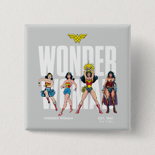 Wonder Woman Legends Forever Grafisch Vierkante Button 5,1 Cm