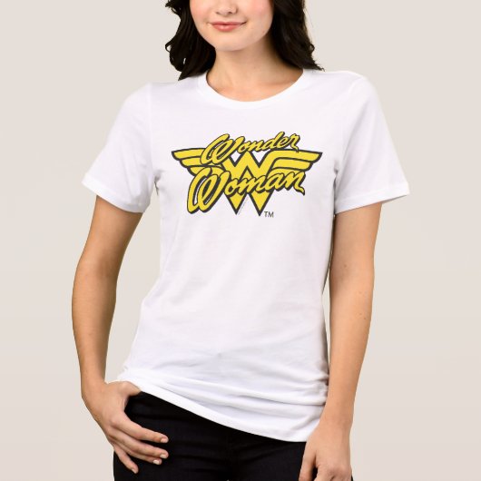 Wonder Woman Logo 1 Tri-Blend Shirt (Voorkant)