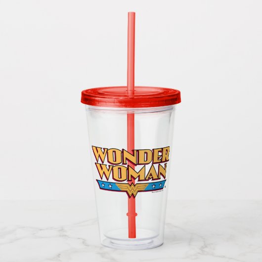 Wonder Woman Logo 2 Acryl Drinkbeker (Voorkant)