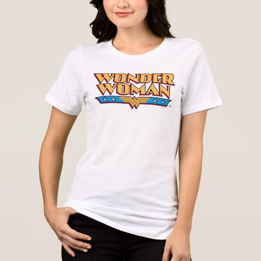 Wonder Woman Logo 2 Tri-Blend Shirt (Voorkant)